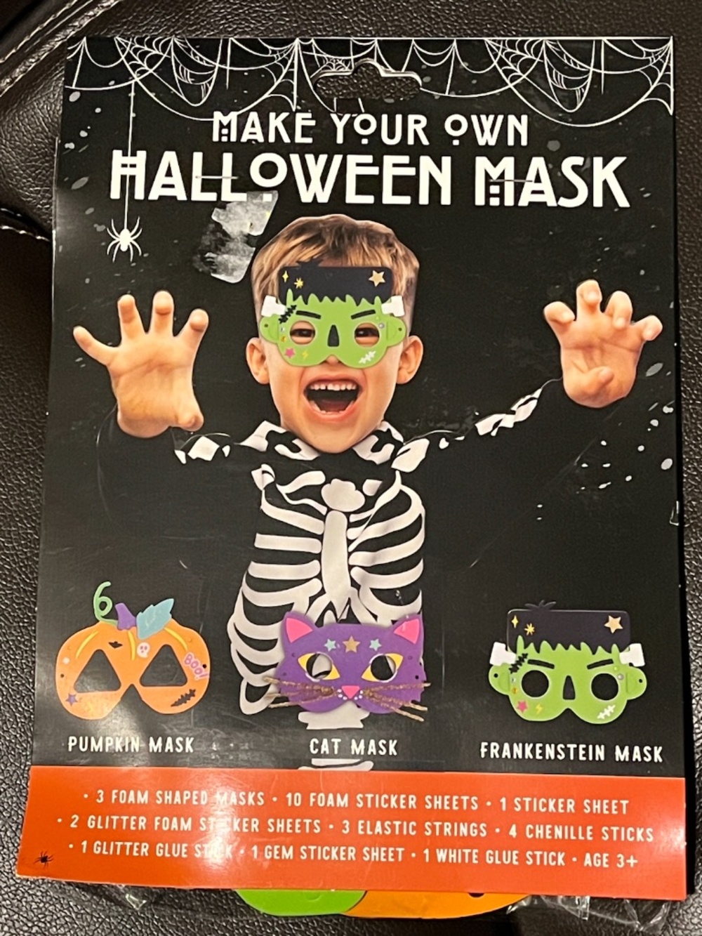 Make Your Own Halloween Masks Kids Craft Kit Set of 3 New